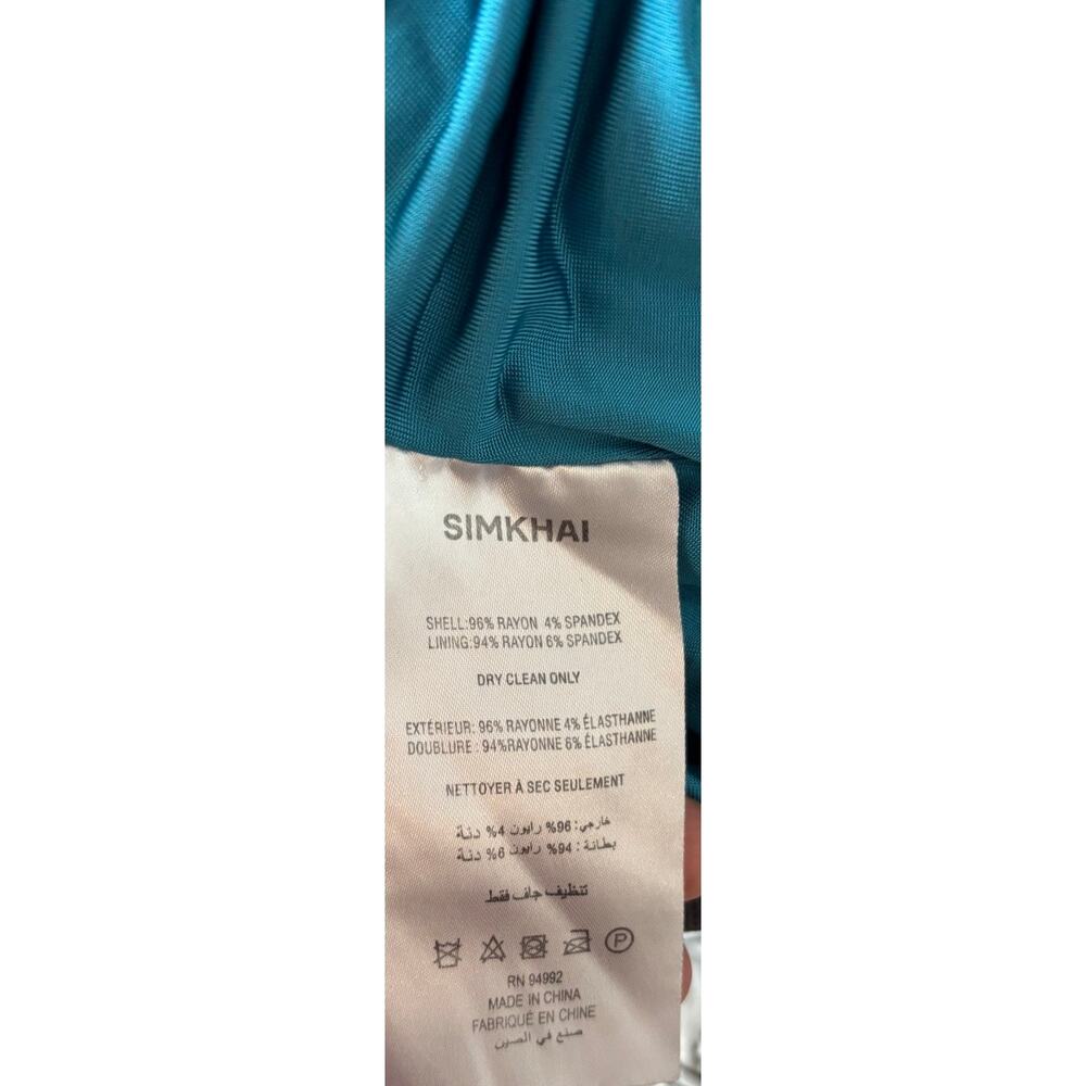 SIMKHAI Aldina Ombre Midi Dress M Green Blue Sleeveless $645 - Picture 10 of 10